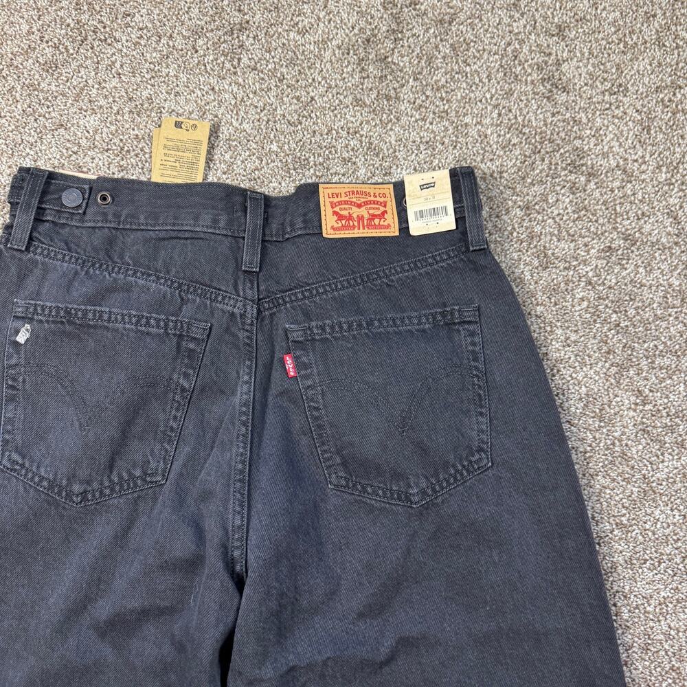 Levi's Cinch Baggy Jeans Grunge Black NWT Size 30x31 Wide Leg Loose Slub - Picture 4 of 12